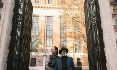 Antônio Pitanga e Camila Pitanga, na Harvard University, USA, foto reprodução